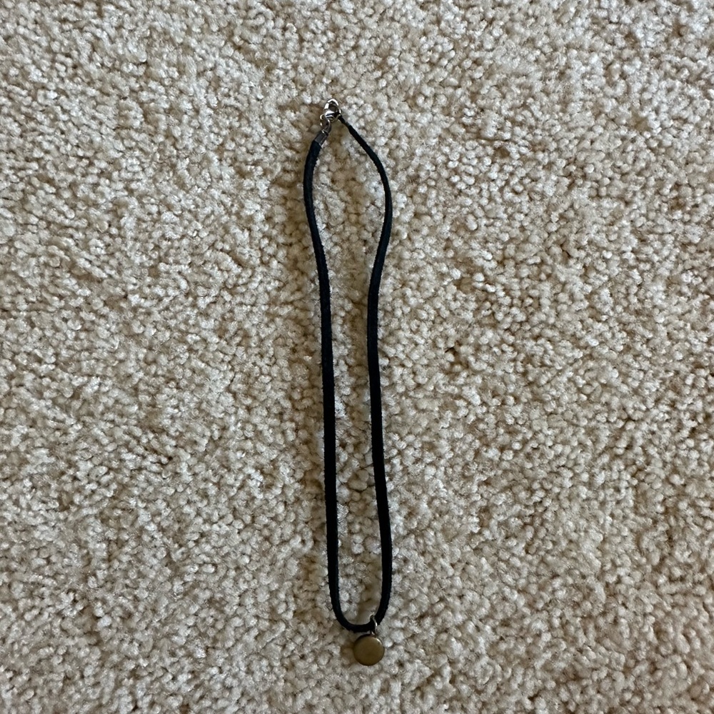 Black Choker with Black Golden Locket